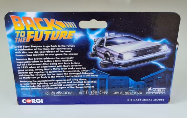 Corgi CC05503 Back to the Future DeLorean diecast model