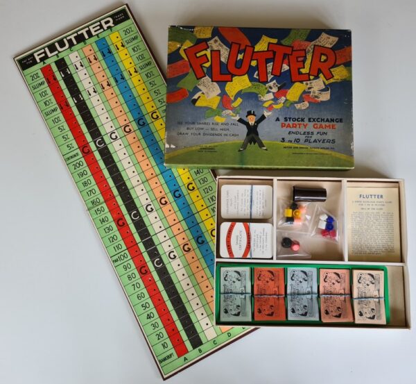 Vintage FLUTTER Board Game by Spear's 1950's