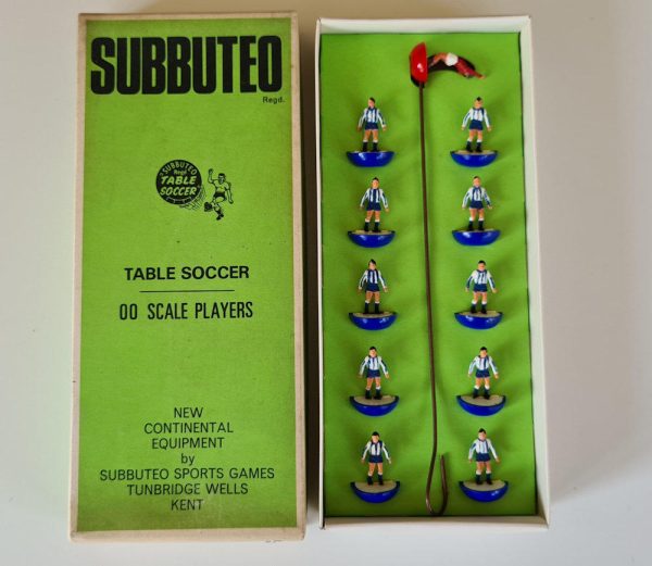 Vintage Subbuteo HW team 51 Millwall, Sheffield Wednesday, FC Magdeburg, Colchester 1960's 1970's