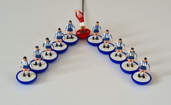 Vintage Subbuteo HW team 51 Millwall, Sheffield Wednesday, FC Magdeburg, Colchester 1960's 1970's