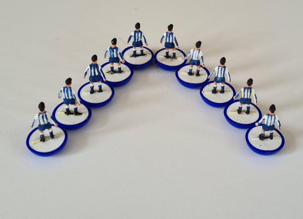 Vintage Subbuteo HW team 51 Millwall, Sheffield Wednesday, FC Magdeburg, Colchester 1960's 1970's