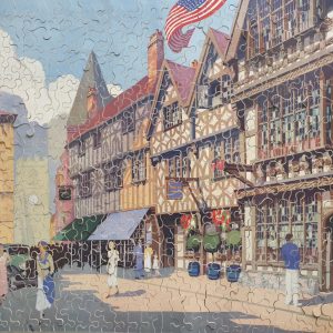 Vintage 1930's GWR wooden jigsaw puzzle HARVARD HOUSE, STRATFORD UPON AVON