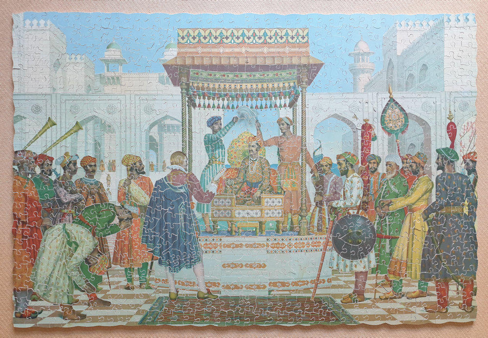 ENVOY TO THE MOGHUL vintage wooden Victory Super-Cut jigsaw puzzle 1100 pieces